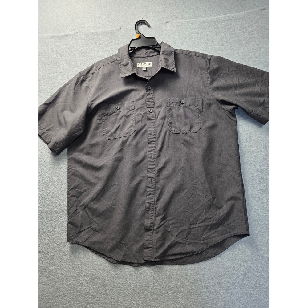 Orivs Classic Collection Shirt Mens XL Gray S/S Button Down Outdoor Fishing - Picture 1 of 7